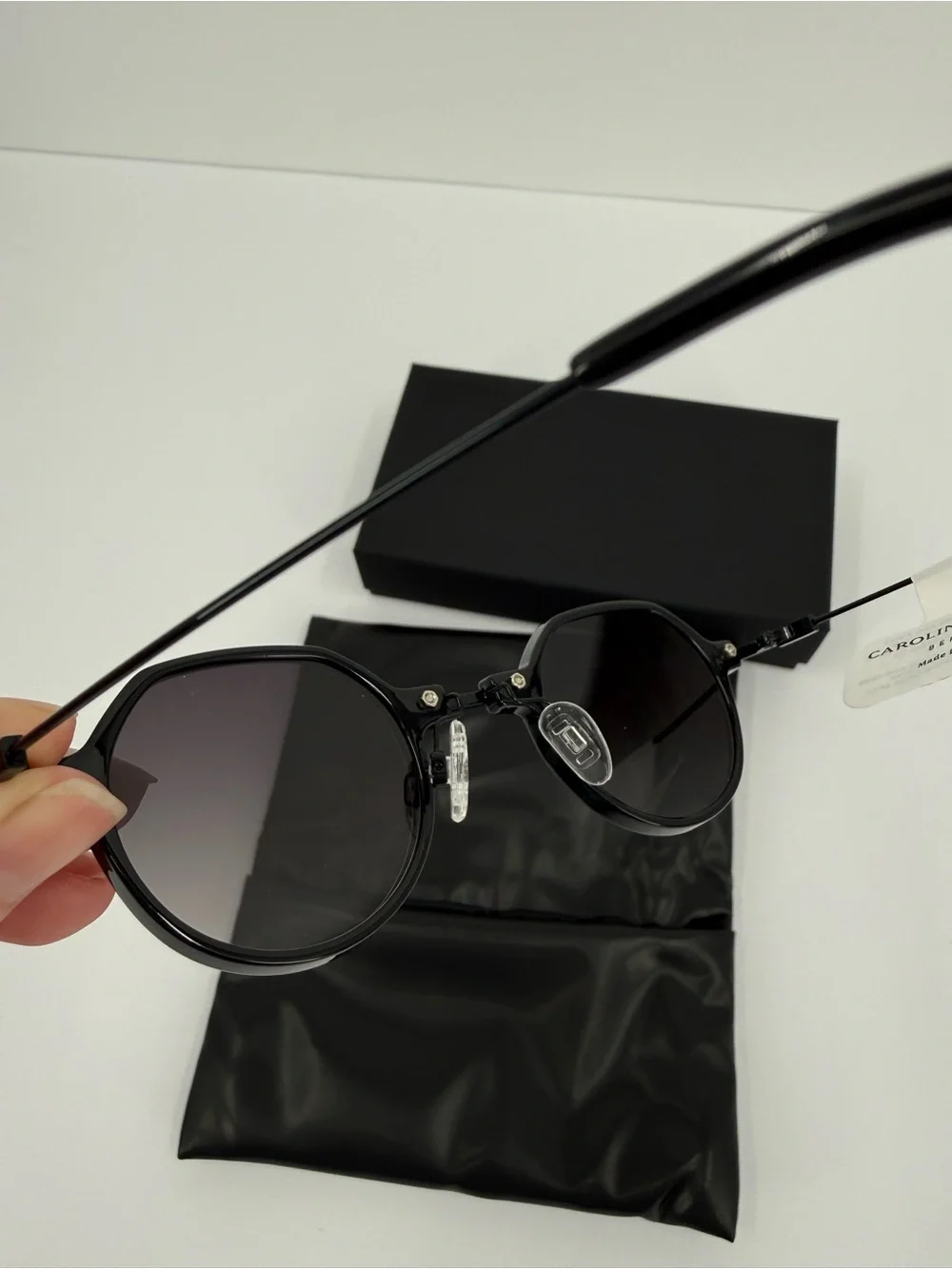 Carolina Lemke Berlin Eyewear Yogi Black Shiny w/ Luxury Premium Case CL3315-02